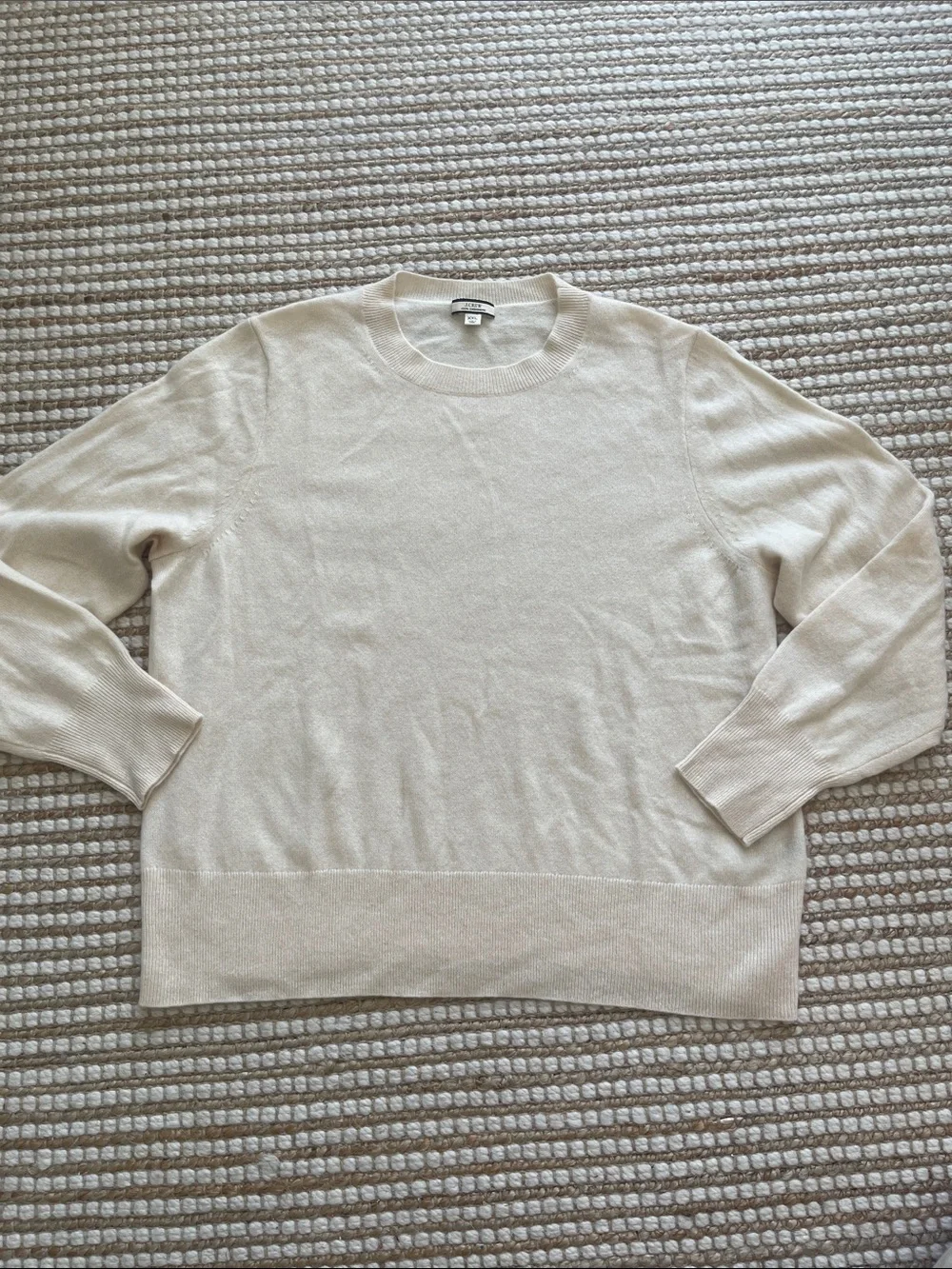 Perfect Cashmere Crewneck J. Crew Cream Size XXL